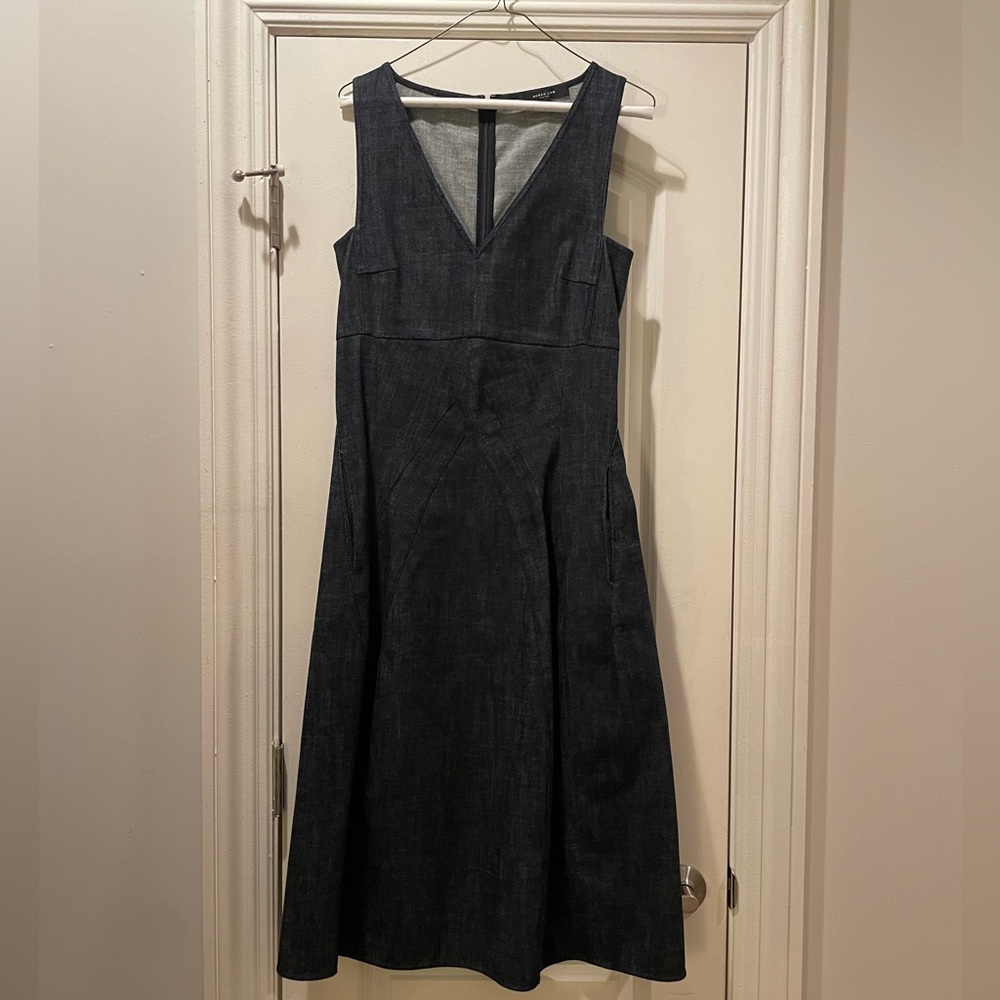 Derek lam denim midi dress